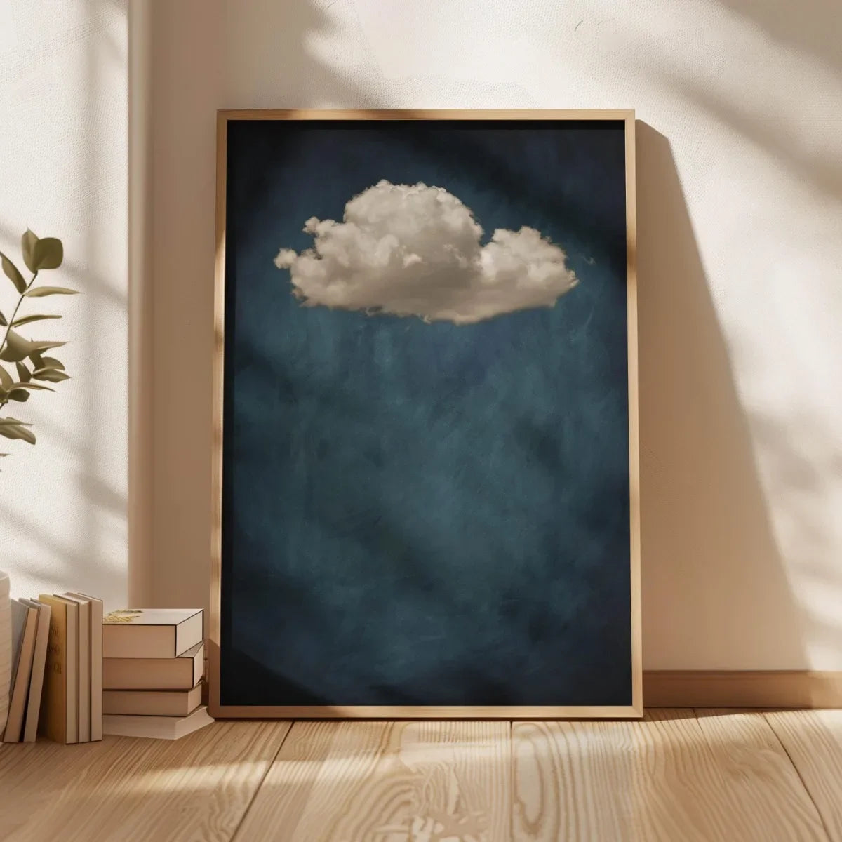 Minimalist Cloud Wall Art Set – Blue & White Scandinavian Canvas Prints