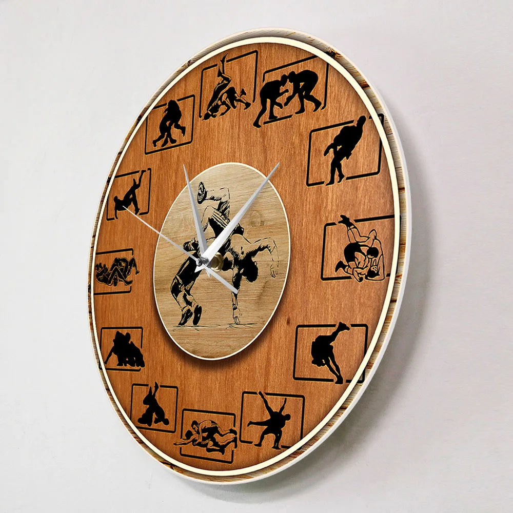 Wrestling  Wall Clock