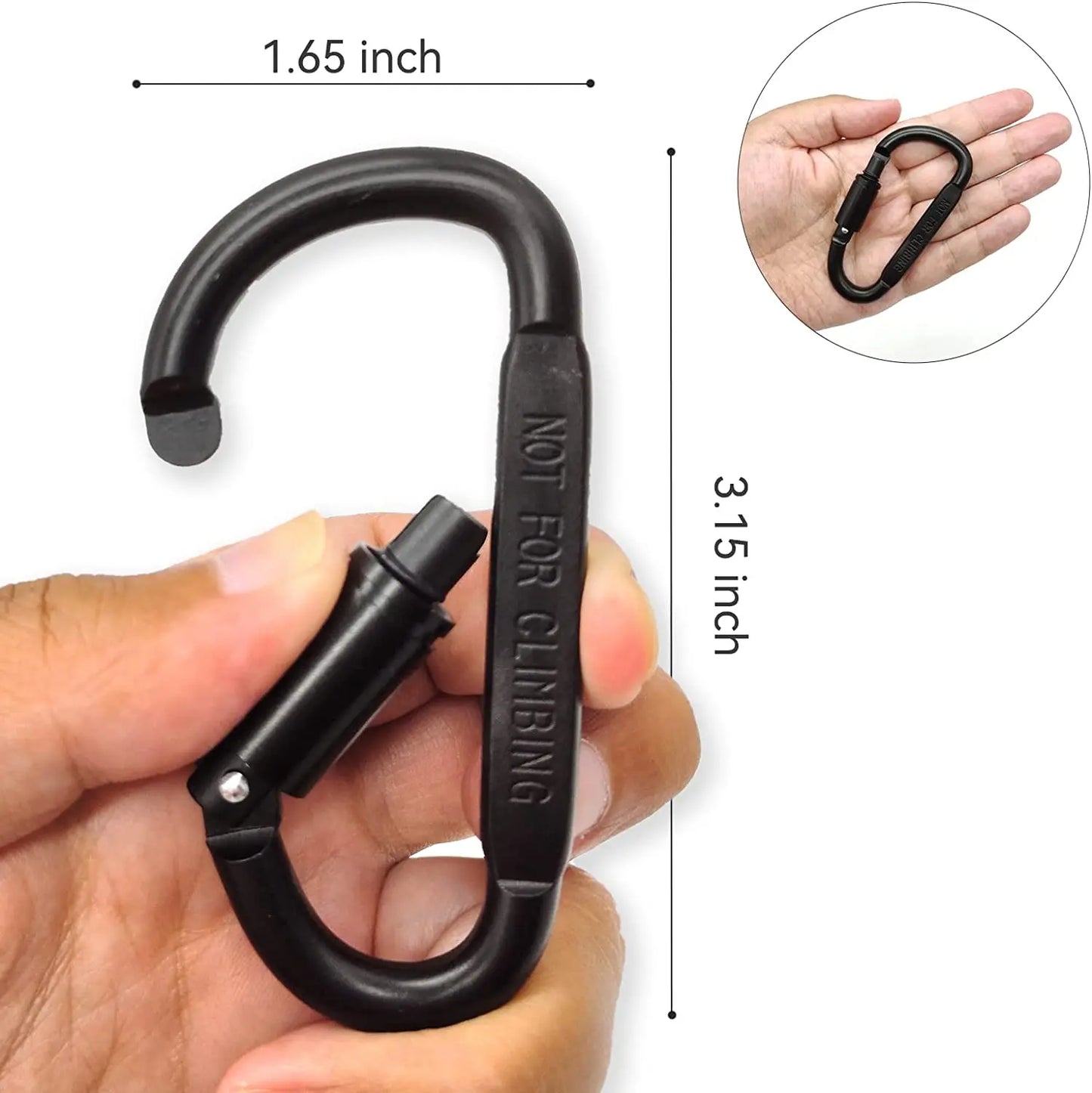 4Pcs Alloy Carabiner Set