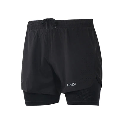 Lixada Men's 2-in-1 Running Shorts