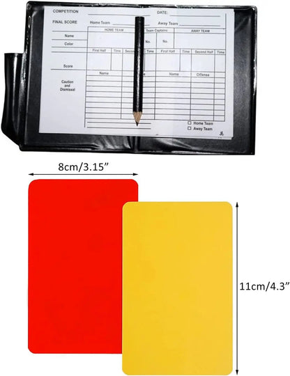 Referee Football Card Set With Pen Notebook Wallet and Whistle