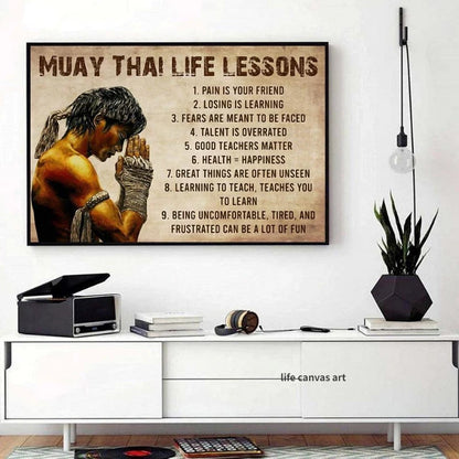 Muay Thai Life Lessons Poster Quotes