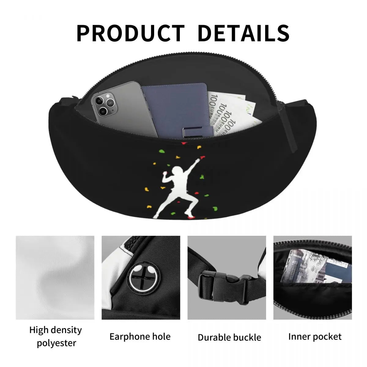 Bouldering Crossbody Waist Bag