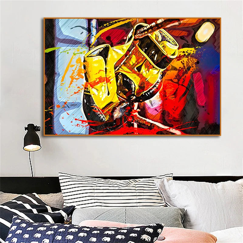 Abstract Boxing Gloves Poster