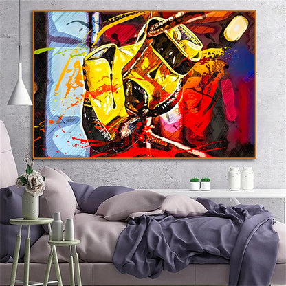 Abstract Boxing Gloves Poster