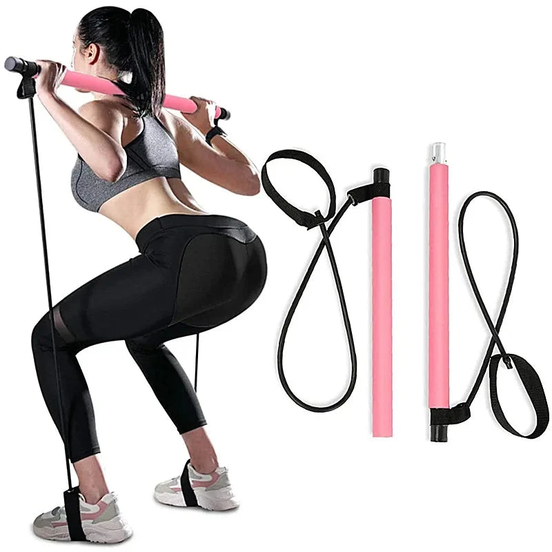 Pilates Stick with Resistance Band