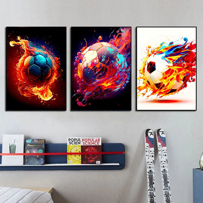 Abstract Soccer Painting