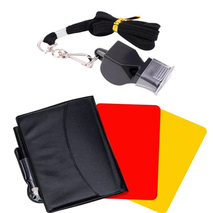 Referee Football Card Set With Pen Notebook Wallet and Whistle