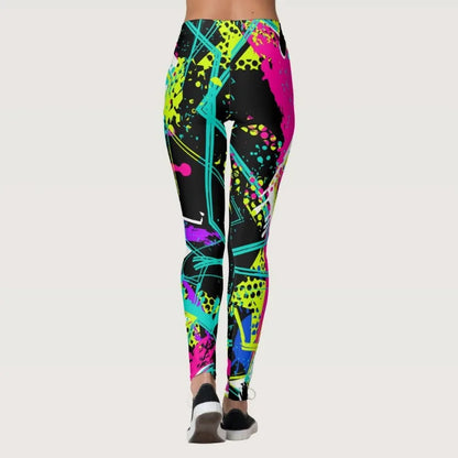 High Waist Graffiti Leggings