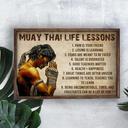 Muay Thai Life Lessons Poster Quotes