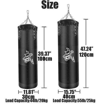 100/120cm Unfilled Heavy Punching Bag