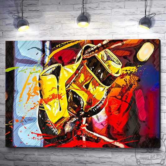 Abstract Boxing Gloves Poster