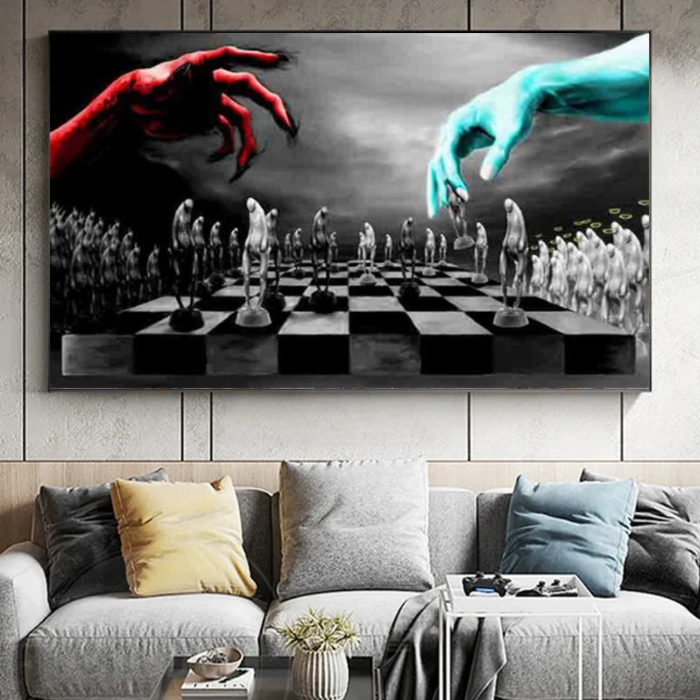 Angels And Demons Chess Wall Poster