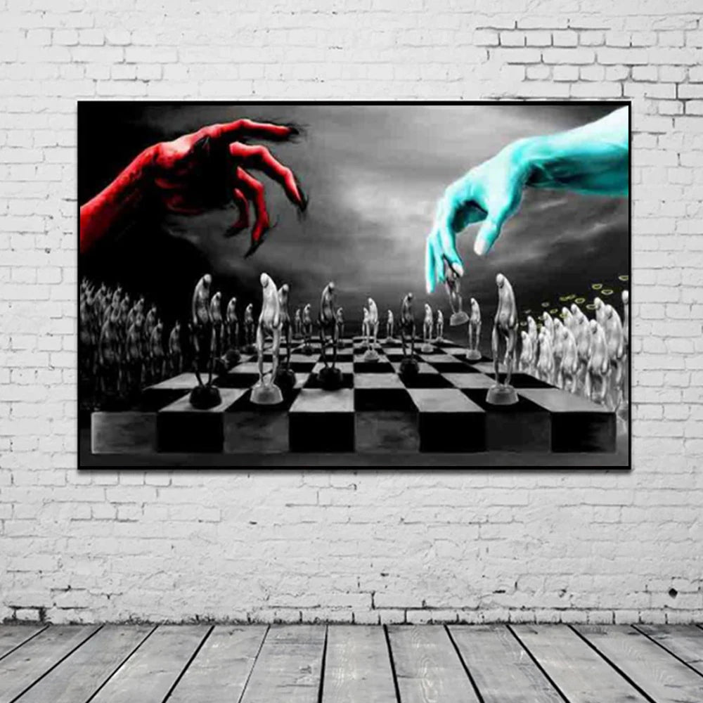 Angels And Demons Chess Wall Poster