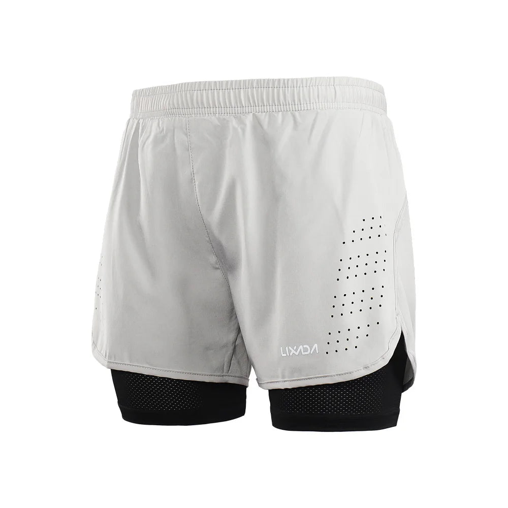 Lixada Men's 2-in-1 Running Shorts