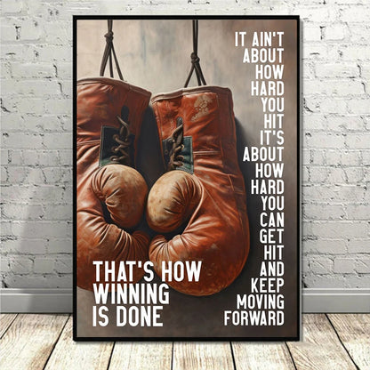 Keep Moving Forward Boxing Poster