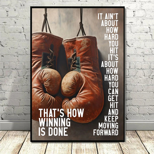 Keep Moving Forward Boxing Poster