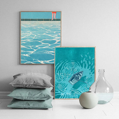 Swimming Pool Canvas Painting