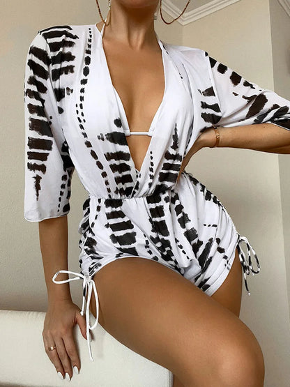 3 Pieces Suit Floral Swimwear