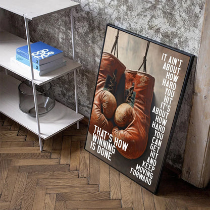 Keep Moving Forward Boxing Poster