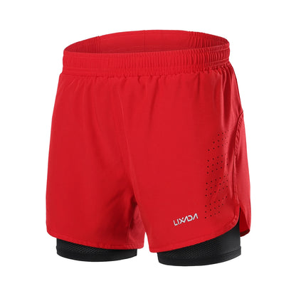 Lixada Men's 2-in-1 Running Shorts