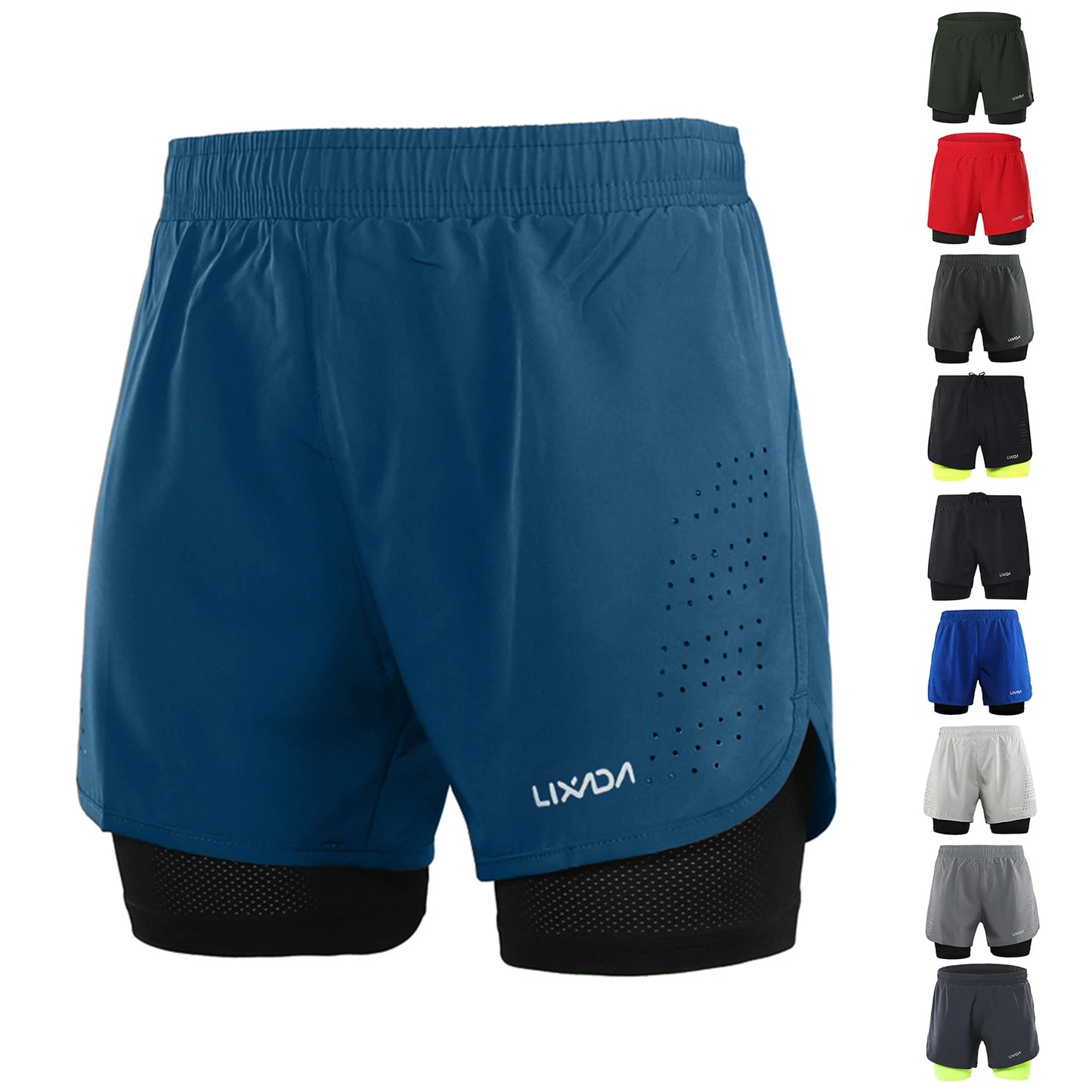 Lixada Men's 2-in-1 Running Shorts