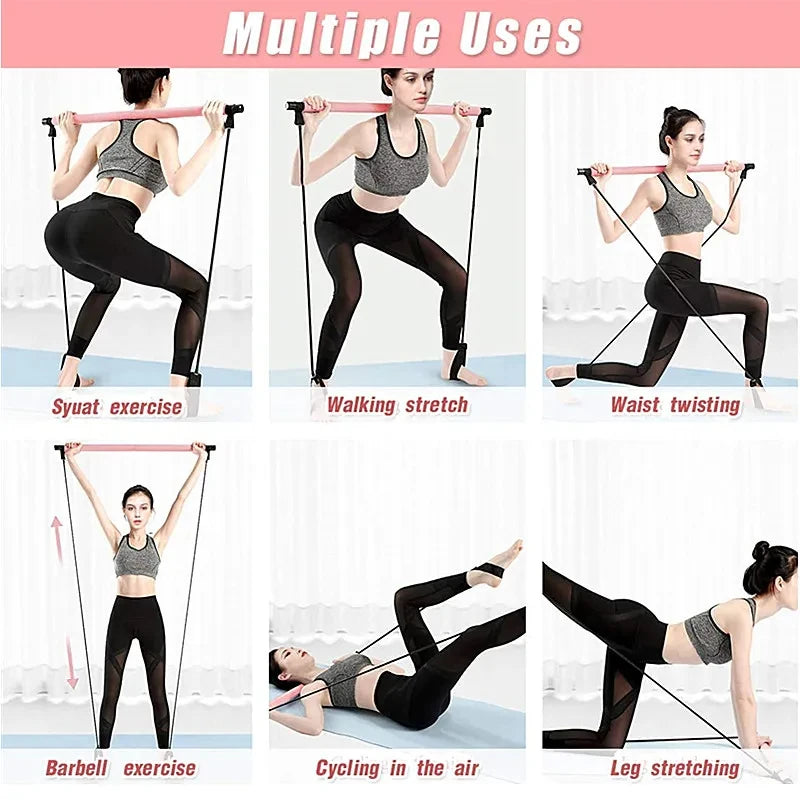 Pilates Stick with Resistance Band