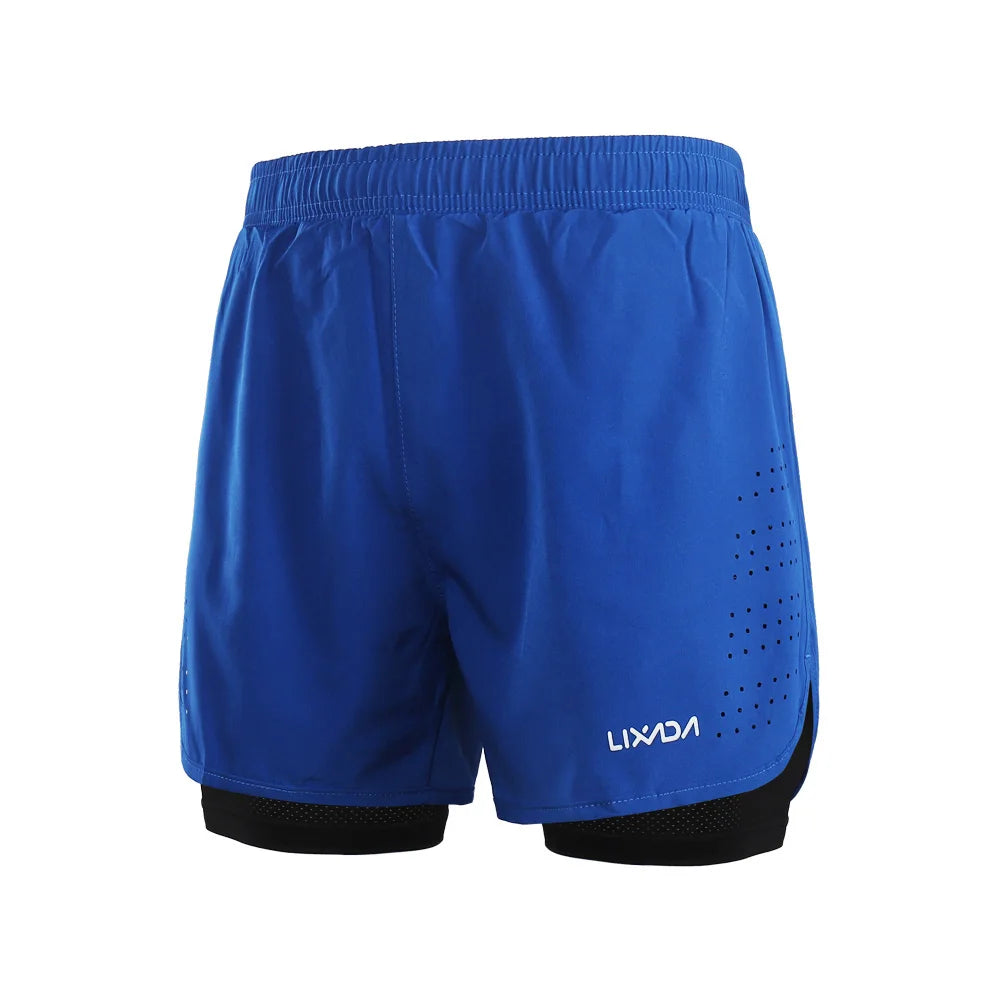 Lixada Men's 2-in-1 Running Shorts