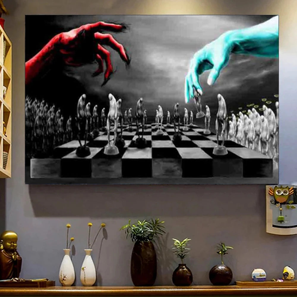 Angels And Demons Chess Wall Poster