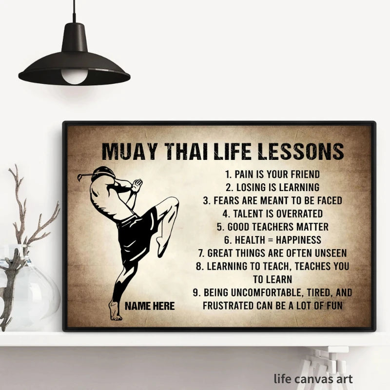 Muay Thai Life Lessons Poster Quotes