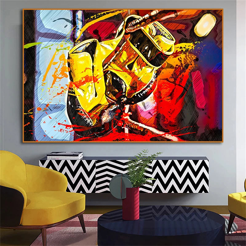 Abstract Boxing Gloves Poster